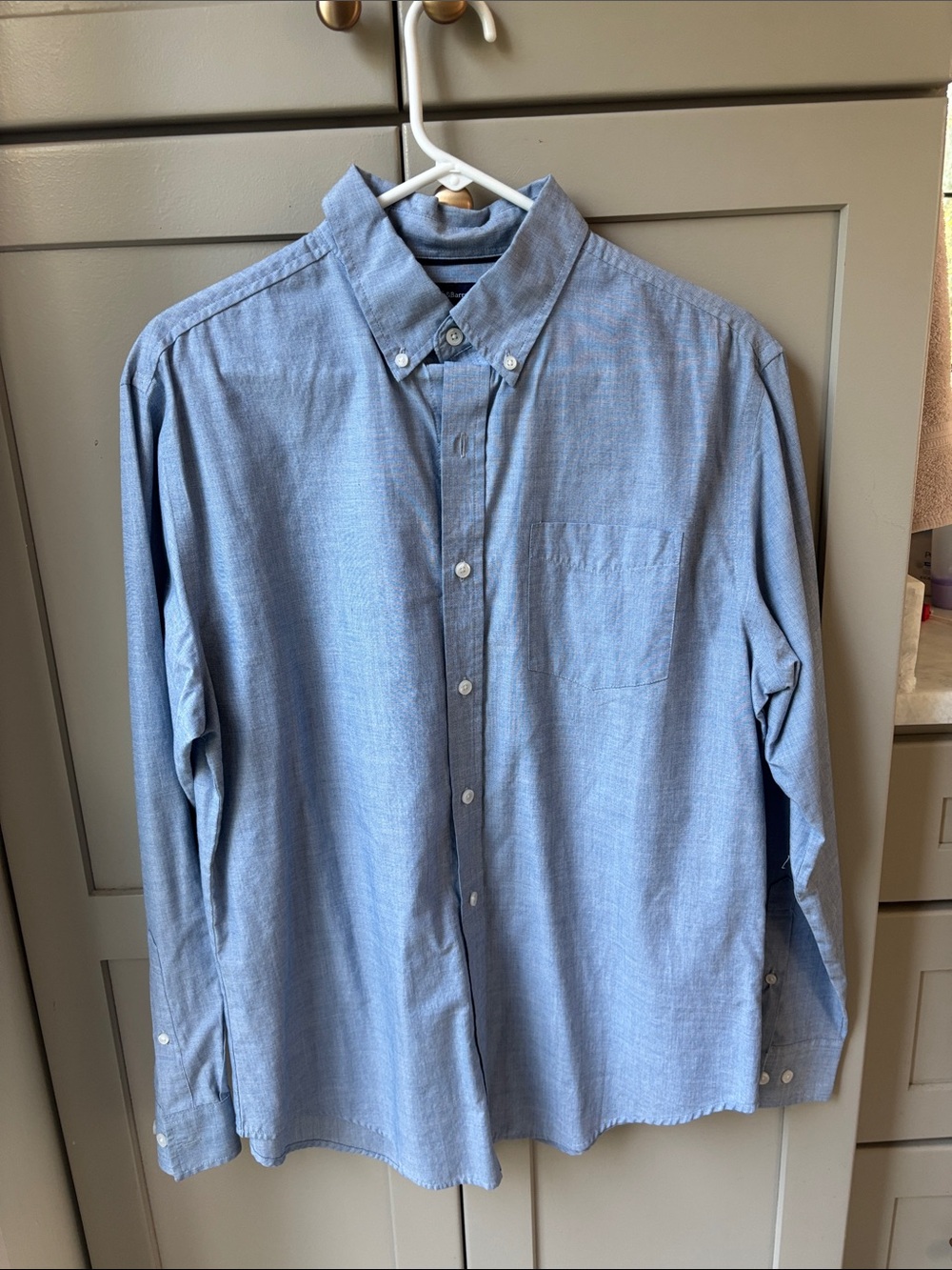 croft & barrow Light Blue Button-Down Oxford Shirt